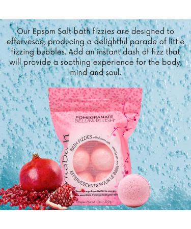Vitabath Bath Fizzies with Epsom Salt - Pomegranate Bellini Blush - 6 Count - Buy Online on GoSupps.com