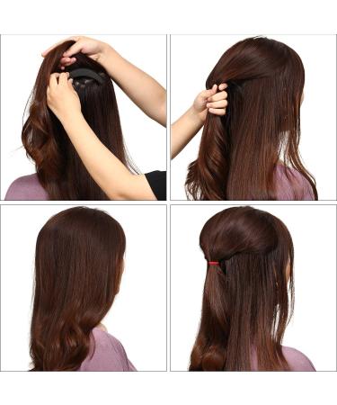 11-Piece Women's Sponge Hair Bump Up Inserts & Clips for DIY Hairstyles - Black/Brown - Buy Online on GoSupps.com