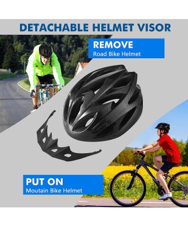 Zacro Lightweight Adult Bike Helmet with Pads & Visor - Certified Bicycle Helmet for Men and Women - Black Plus Gray Universal Fit (54-62 cm) - Buy Online on GoSupps.com