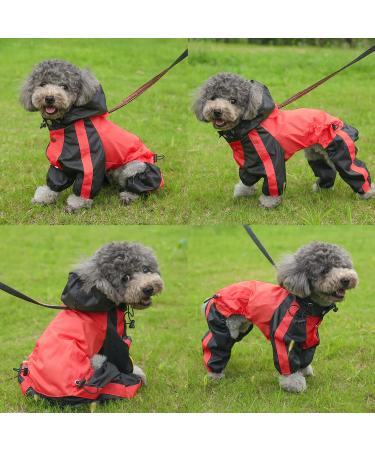 Dog Raincoats Waterproof Dog Hooded Raincoat Coat Rain Jacket for Dogs Dog Raincoat With Hood Lightweight Adjustable Outdoor Rain Poncho Rain Gear Jumpsuit for Small Medium Dog-XXXXL-Red - Buy Online on GoSupps.com