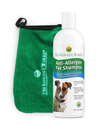 The Ecology Works Anti-Allergen Pet Shampoo 1-Pack + Mitt