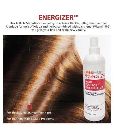 Hobe Labs Energizer Hair Follicle Stimulator with Jojoba and Vitamin B-5 - 12 oz for Thicker Fuller Hair - Buy Online on GoSupps.com