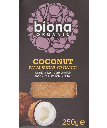 Biona Organic Coconut Palm Sugar 250g 250 g (Pack of 1)
