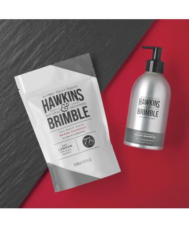 Hawkins & Brimble Beard Shampoo Refill Pouch - 10.1 fl oz | Eco-Friendly & Nourishing Beard Care | International Shipping Available - Buy Online on GoSupps.com