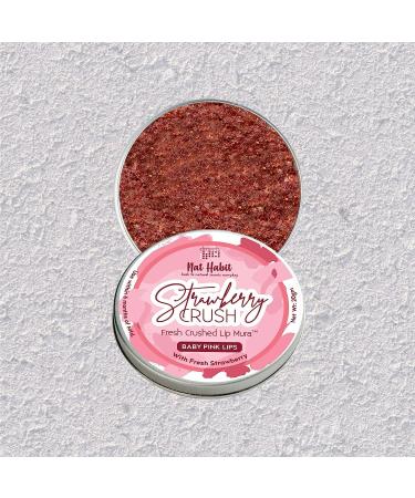 Strawberry Crush Lip Scrub & Mask | Natural Ayurvedic Lip Care for Lightening Dark Lips | Fresh Kitchenmade with Ghee & Honey - Buy Online on GoSupps.com