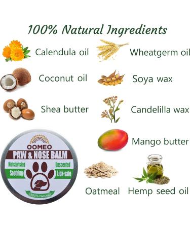 OOMEO Paw & Nose Balm for dogs Vegan with Hemp and Oatmeal 100% Natural 30ml - Buy Online on GoSupps.com