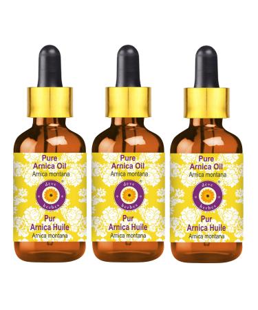 d ve herbes Pure Arnica Oil (Arnica Montana) with Glass Dropper (Pack of Three) 100ml X 3 (10 oz) 3.33 Fl Oz (Pack of 3)