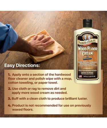 PARKER & BAILEY Wood Floor Cream | Shine Restorer & Protector for Hardwood Laminate & Faux Floors | Natural Surface Cleaner for Home Improvement - Buy Online on GoSupps.com