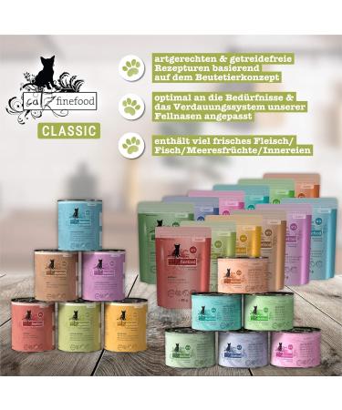 Catz Finefood N 5 Salmon & Poultry Wet Cat Food - 6x400g Cans - Refined with Spinach & Tomato | Premium International Shipping - Buy Online on GoSupps.com