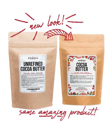 Raw Cocoa Butter 8 oz Block by Better Shea Butter | 100% Pure & Food Grade | Use for Lip Balm, Stretch Marks, Scars, Whipped Body Lotion | Skin & Hair Moisturizer - Buy Online on GoSupps.com