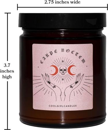 Cool Girl Candles | Carpe Noctem - Luxury Masculine Scented Candle | Bergamot Black Pepper Lavender | Coconut Soy Wax | Strong Home Fragrance | Dark Academia Decor | 9 oz 55 Hour Burn Time - Buy Online on GoSupps.com