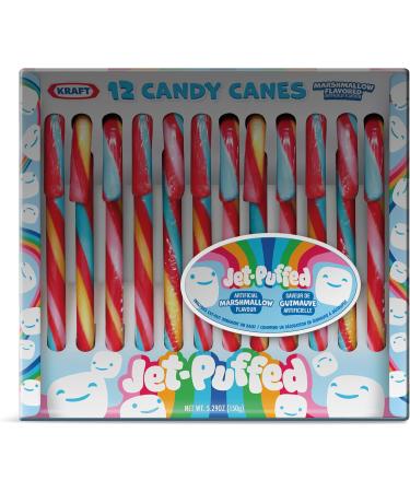 Jet-puffed Candy cane marshmallow flavour 12 count 144g - Buy Online on GoSupps.com