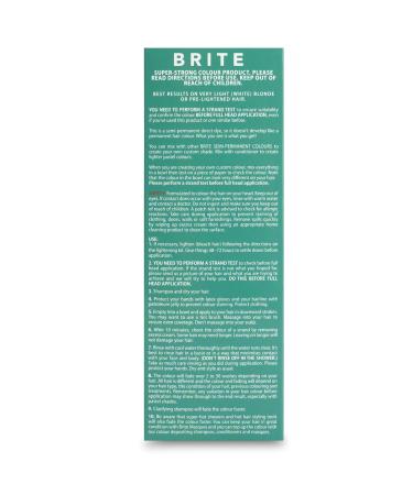 Brite Pastel Green Semi-Permanent Hair Color - Vegan & Cruelty-Free Hair Dye Lasts Up to 30 Washes | 75ml International Shipping - Buy Online on GoSupps.com