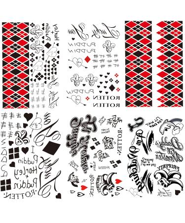 Women Tattoos, 6-Sheet Halloween Fake Temporary Tattoo Stickers for Women Girls Kids Halloween Costume Party Makeup S6