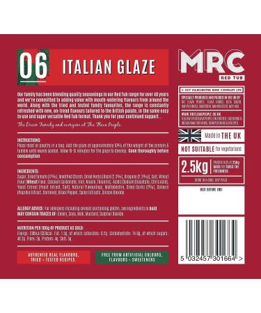 MRC Italian Glaze 2.5kg: Italian Herb Marinade for Meat, Fish & Vegetables - BBQs & Marinades - Buy Online on GoSupps.com