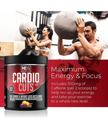 NDS Nutrition 4.0 Pre Workout Supplement - Advanced Weight Loss & Cardio Formula with L-Carnitine CLA MCTs & L-Glutamine - Razz Lemonade (40 Servings) - International Shipping Available - Buy Online on GoSupps.com