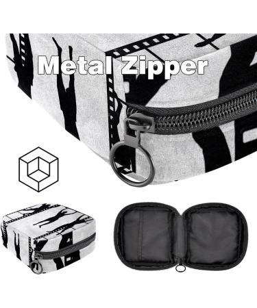 Buy Vintage Film Strips Menstruation Pad Bag with Zipper | Women's Napkin & Tampon Collecting Bags - Stylish & Functional - Buy Online on GoSupps.com