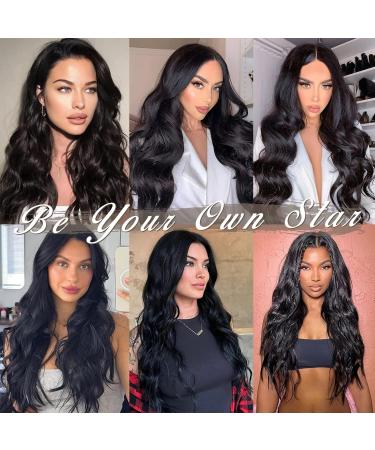 BARSDAR 45 cm Long Wavy Clip-in Hair Extensions - Thick Soft & Natural Black - 5 PCs for Women & Girls - Buy Online on GoSupps.com
