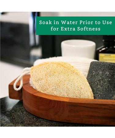 Organic Natural Loofah Sponge (4 Pack) - Biodegradable Exfoliating Body Scrubber - Buy Online on GoSupps.com