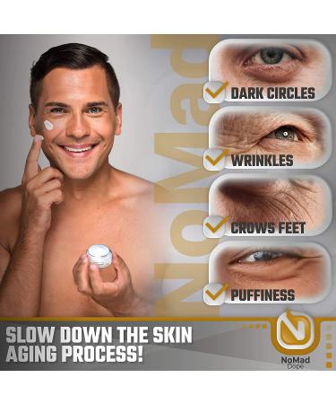 Men's Anti-Aging Eye Cream - Reduce Puffiness & Bags - Natural Skin Tightening Formula - Dark Circle Treatment - USA Made - 0.5 oz - Buy Online on GoSupps.com