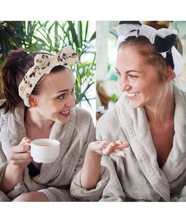 6-Piece Coral Fleece Bow Headbands for Women | Elastic Spa Cosmetic & Yoga Headbands - Perfect for Face Washing & Showers - Buy Online on GoSupps.com