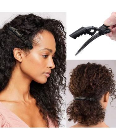 Hair Styling Clips Sectioning Alligator hair clips Duckbill Clips Non-Slip Hairdresser dedicated Partition Hairgrips For Thick Hair Large Hairpin Black - Buy Online on GoSupps.com