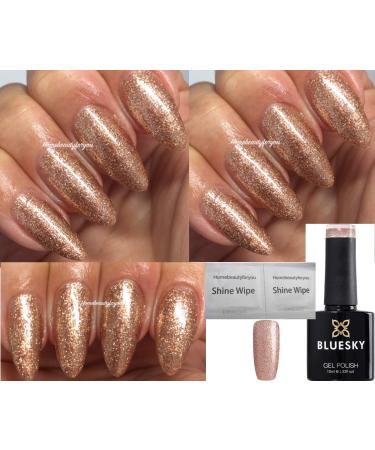 Bluesky Gel Nail Polish Gold Glitter Christmas Color Firefly UV LED Soak Off 10ml
