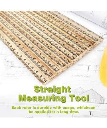 2 Pack Wooden Ruler 6 Inch 12 Inch Rulers Bulk Wood Measuring Ruler for Students Office School Supplies 2 Scale (15 cm and 30 cm) - Buy Online on GoSupps.com