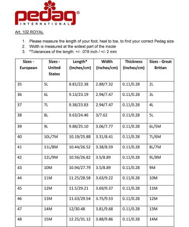 Pedag Royal Lambskin Leather Insoles | Made in Germany | Anti-Odor Activated Carbon | Latex Foam Padding | Thin & Absorbent | Tan - US Men 10 / EU 43 - Buy Online on GoSupps.com