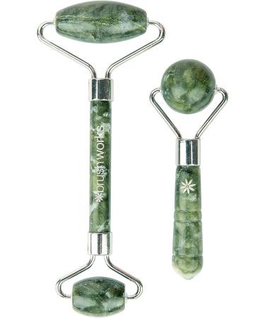 Brushworks Jade Roller & Globe Set - Pink | Facial Massage Tool Set - Buy Online on GoSupps.com