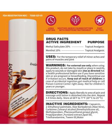 CARELAND Pain Relief Roll On Cream 2 Pack Capsaicin Roll On with Menthol & Methyl Salicylate Formula 3oz Cooling Joint Pain Relief for Knee Lower Back Neck & Sore Muscles Arthritis Pain Reliever - Buy Online on GoSupps.com