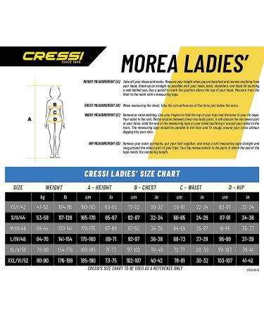 Cressi Ladies' Ultraspan Scuba Diving Wetsuit - Morea Design, Black/Aquamarine, Medium, Premium Material, Quality Since 1946 - Buy Online on GoSupps.com