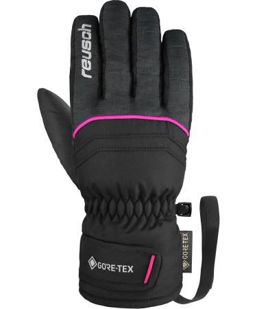 Reusch Kinder Teddy Gore-Tex Ski Gloves - Waterproof Warm & Windproof Winter Sports Gloves for Kids - Black/Pink - Buy Online on GoSupps.com