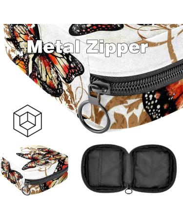 Portable Menstruation Pad & Cup Bag for Women | Butterfly & Flower Design | Ideal for Teens - Buy Online on GoSupps.com