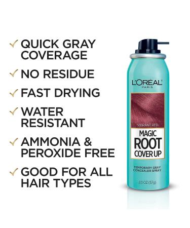 L'Oreal Paris Magic Root Cover Up Temporary Concealer Spray - Bright Red - 2 Oz - Vibrant Red - 1 Count - Buy Online on GoSupps.com