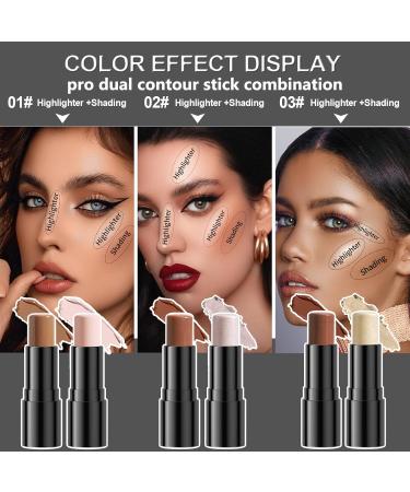 yooyee 3 Pack Contour Stick DoubleEnd Cream Contour en Highlighter Stick - Buy Online on GoSupps.com