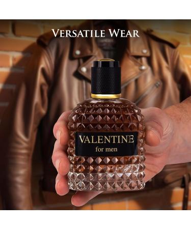Valentine for Men EDP 3.4 fl Oz- Top Notes of Woody & Outdoor of Sweet Myrtle & Zesty Bergamot - Middle Scent of Roasted Coffee Bean Chocolate & Hazelnut - Free of Paraben - Elegant 100ml Bottle - Buy Online on GoSupps.com
