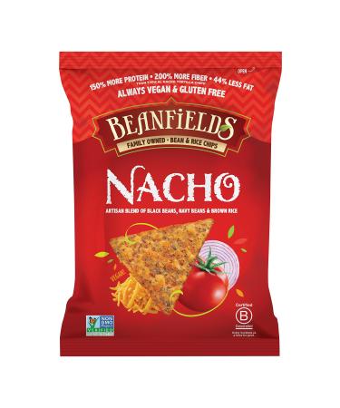 Beanfields Bean & Rice Chips, Nacho, 1.5 Ounce (Pack of 24)