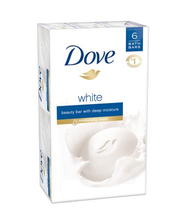 Dove Beauty Bar  White 4 oz  6 Bar  Blue  Unscented  24 Oz - Buy Online on GoSupps.com