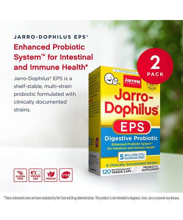 Jarrow Formulas Jarro-Dophilus EPS - 120 Veggie Caps | Probiotic Supplement - Buy Online on GoSupps.com