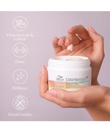 Wella Professionals ColorMotion+ Structure+ Color Protecting Mask for Colored Hair - Smoothes Maintains Shine and Protects Color for up to 8 Weeks 500ml - Buy Online on GoSupps.com