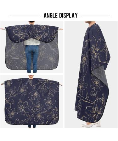 Shop Waterproof Barber Cape - Blue Flower & Cheetah Haircut Bib for Men & Women | Unisex Hair Cutting Cape - Buy Online on GoSupps.com
