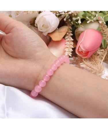 JoycuFF Matching Bracelet for Couples | Unique Friendship & Anniversary Gifts | Rose Quartz Bead Bracelets for Men & Women - Buy Online on GoSupps.com