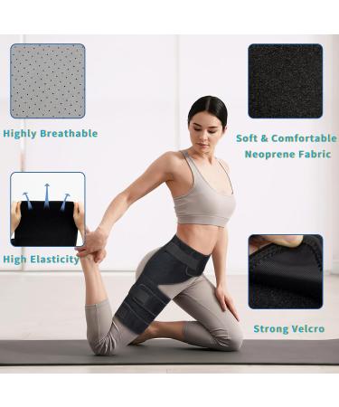 Adjustable Hip & Thigh Brace for Sciatica Pain Relief | Medical Compression Sleeve for Men & Women | Buttock Support Wrap with Pressure Strips - Buy Online on GoSupps.com