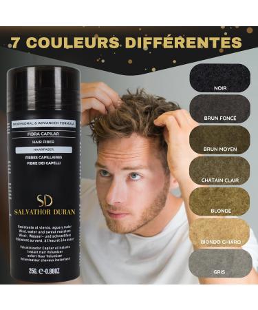 Fibre capillaire Salvathor Duran 25 g - Kit 3 unit s (poudre densifiante cheveux homme + applicateur + peigne) Blond - Buy Online on GoSupps.com