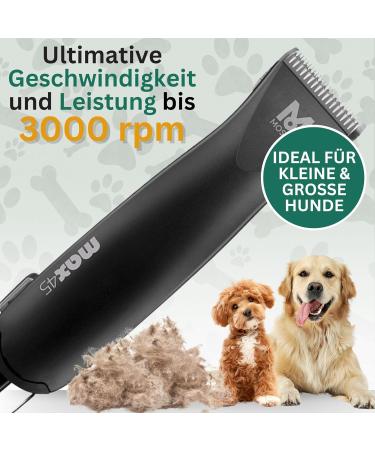 Moser Max 45 Dog Clipper - Powerful 2-Speed Animal Hair Cutter & Trimmer for Dogs Cats & Paws - 3 Attachment Sets - Buy Online on GoSupps.com