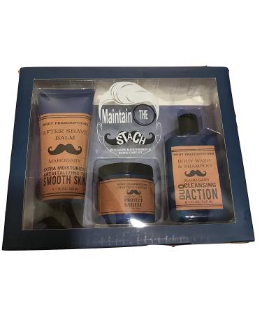 Buy Body Prescriptions Mahogany Maintain The Stach Men s Shaving Kit | International Shipping Available - Buy Online on GoSupps.com