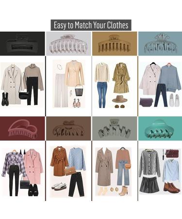 SP Hair Clips 8-Pack - Versatile for Thin, Thick, or Curly Hair | Matte Banana Clips for Strong Hold | Cute Colors | Stylish & Secure Hair Styling - Buy Online on GoSupps.com