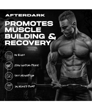 AfterDark Supplements Creatine Monohydrate Powder - 10 000mg Power & Endurance Blend GMP Certified USA Made 21 Servings - Snow Cone Flavor - Buy Online on GoSupps.com