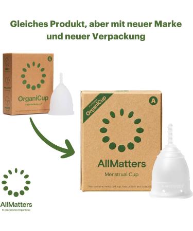 Allmatter Menstrual Cup Size A - Soft Medical Silicone for Virgins | Eco-Friendly & Comfortable - Buy Online on GoSupps.com